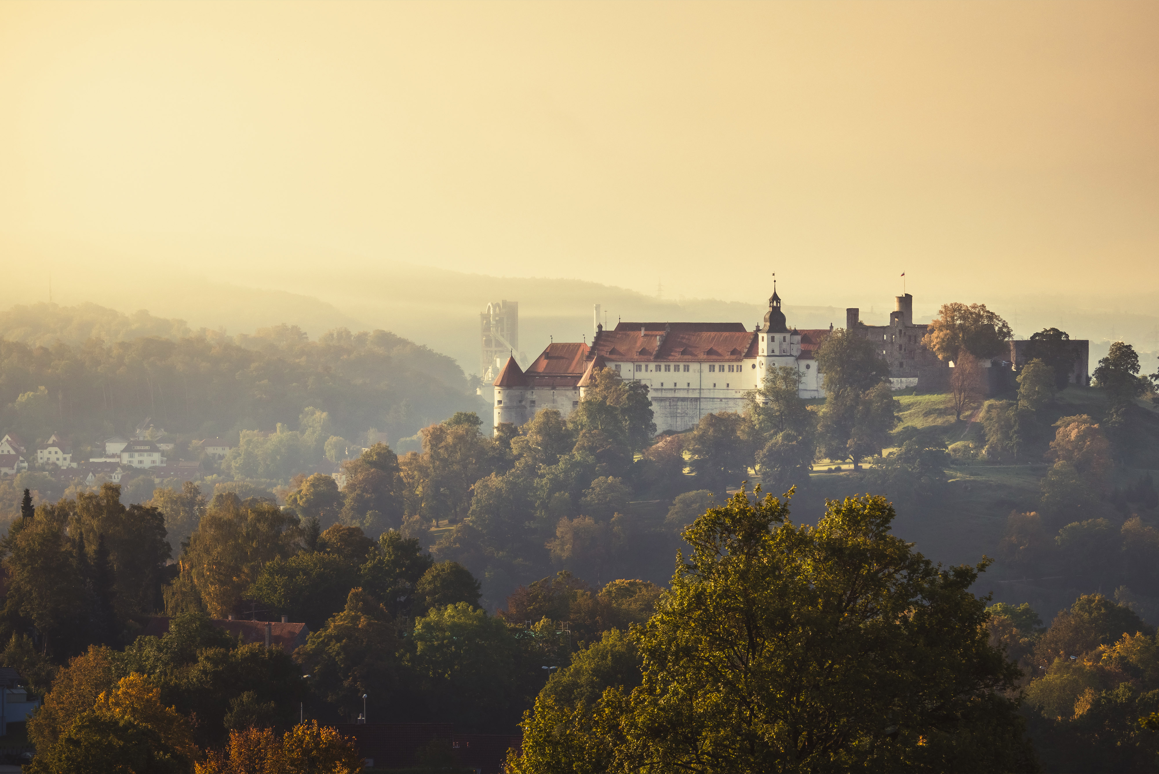 Blick auf das Schloss Hellenstein in Heidenheim